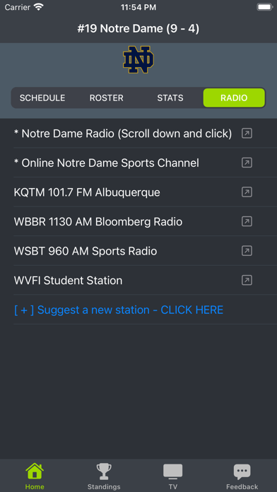 Notre Dame Football Screenshot