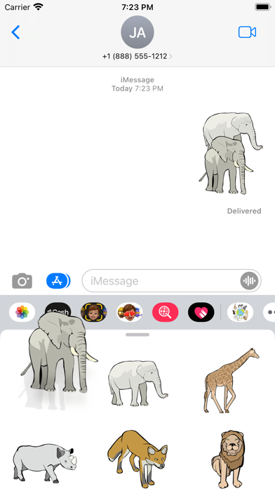Realistic animals sticker Screenshot