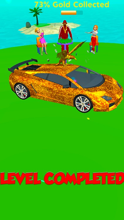 Golden Car Run 3D