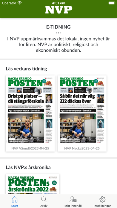 Nacka Värmdö Posten e-tidning Screenshot