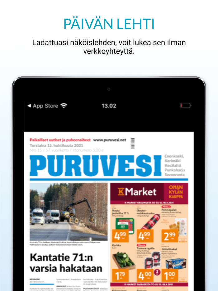 Puruvesi päivän lehti