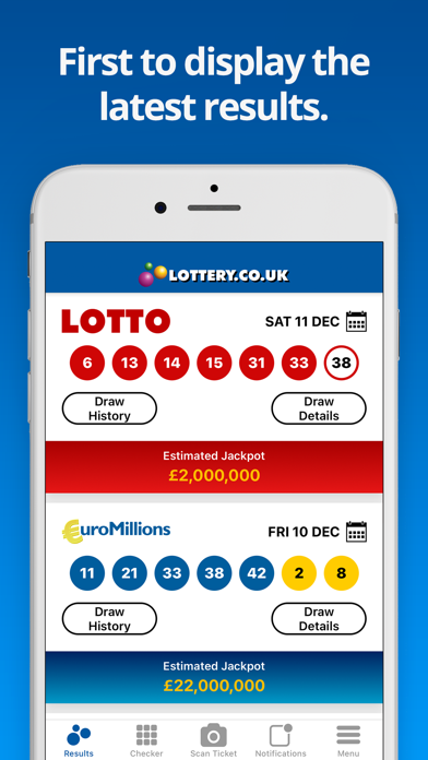 Screenshot #1 pour National Lottery Results