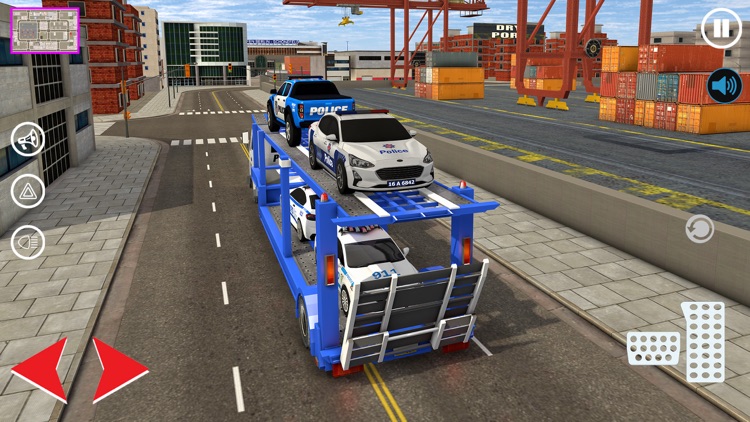 US Police Car Transporter Game