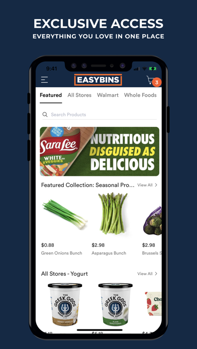 EasyBins: Same day groceries Screenshot