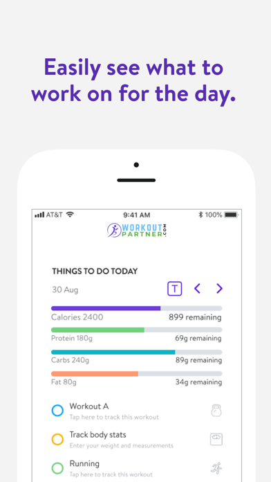 Workout Partner Fitness Trackr Screenshot
