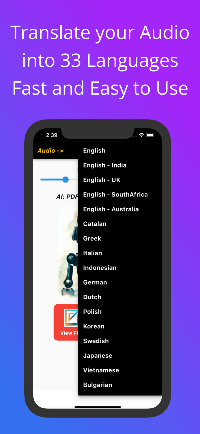 PDF to Audio - PDF Converter