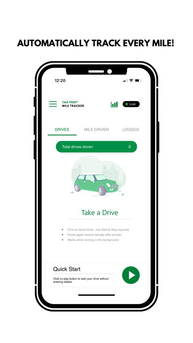 Tax Prep Mile Tracker Screenshot