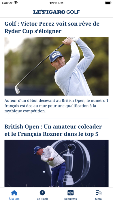 Screenshot #1 pour Figaro Golf : Actualités Golf