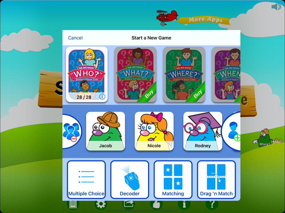 #1. WH Question Cards: (iOS) 由: Super Duper Publications