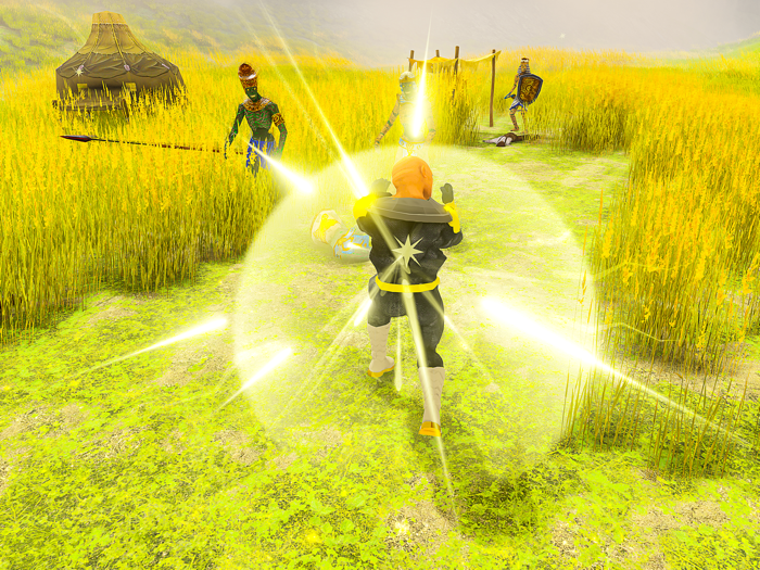 Flying Lightning Superhero