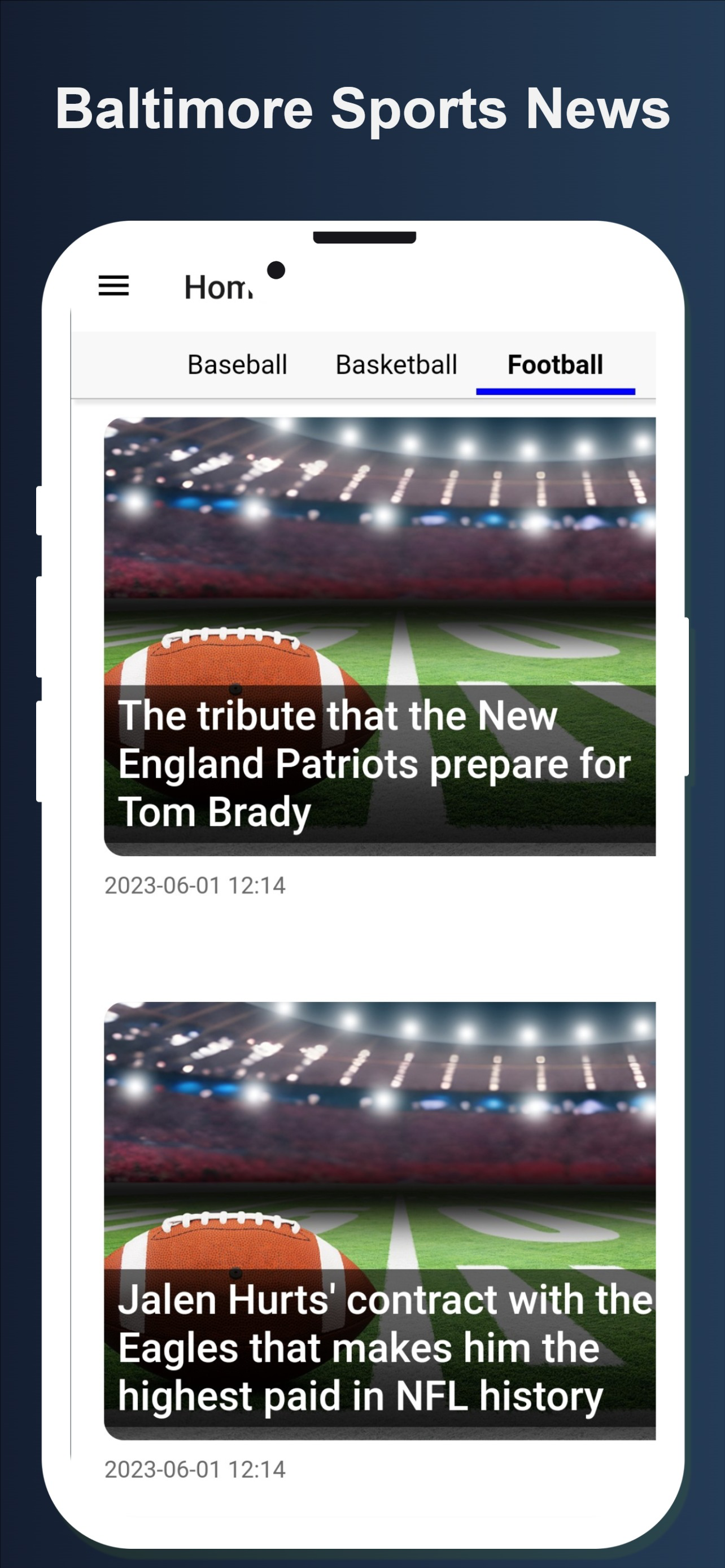 Baltimore Sports News App
