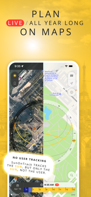 Snímek obrazovky SunOnTrack: Sun Path & Shadows
