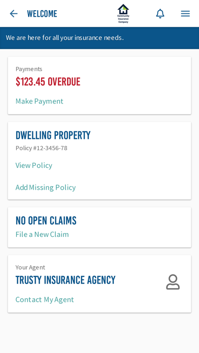 Community Insurance Company Screenshot