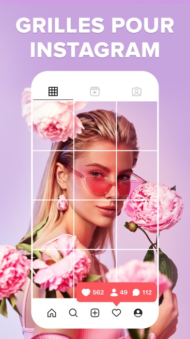 Screenshot #1 pour Grid - Grille Photo Instagram