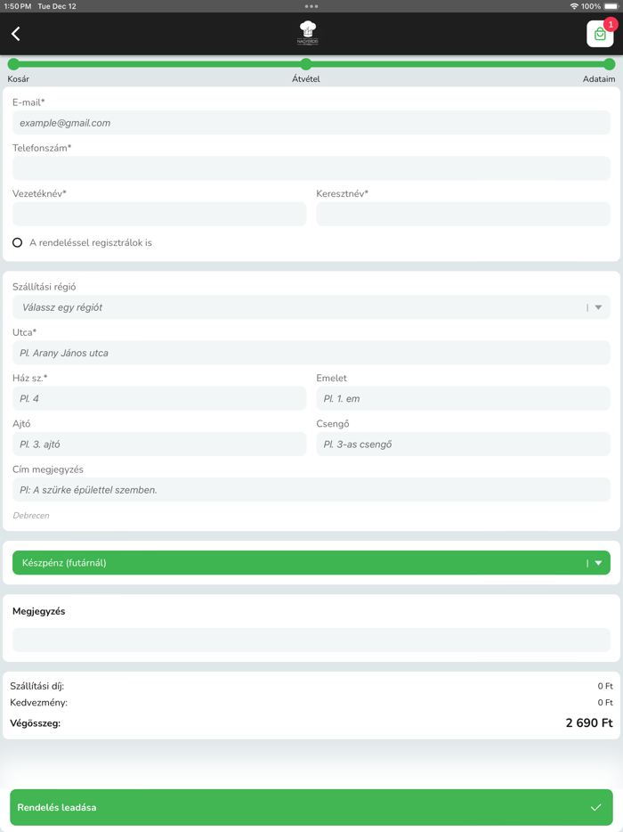 Campus Catering Webshop