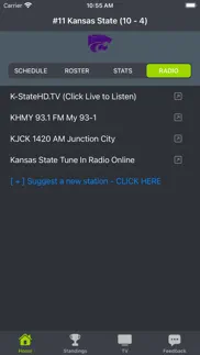 kansas state football schedule iphone screenshot 4