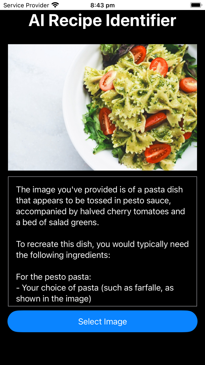 AI Photo Recipe Identifier