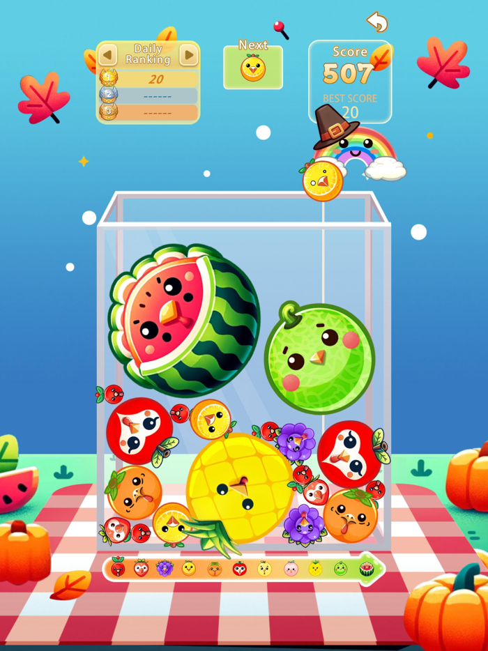 Watermelon Game Match and Merge