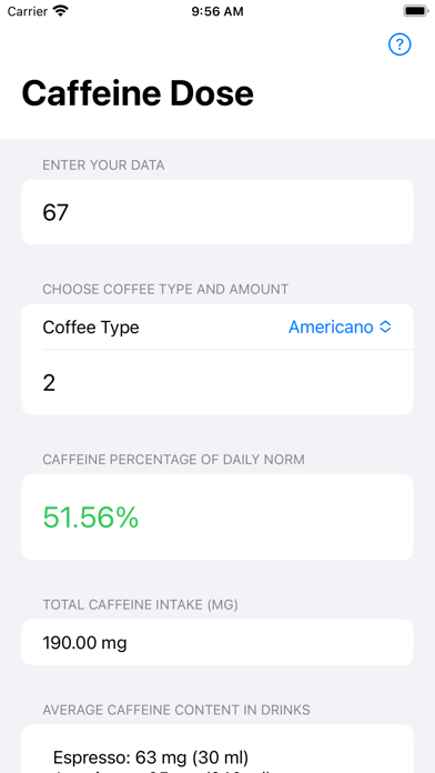 Screenshot #2 pour Caffeine Dose