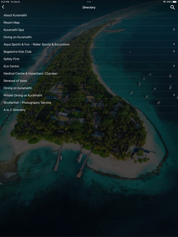 Kuramathi Maldives iPad screenshot 2 - Travel app