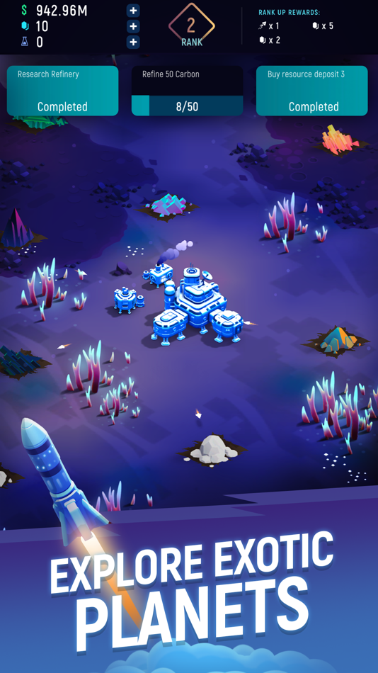 #2. ExoMiner - Idle Miner Universe (iOS) Podle: ExoCorp AB