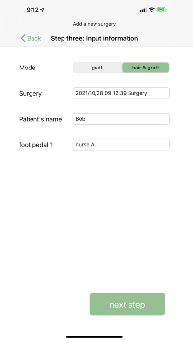 Hair transplant counter Screenshot