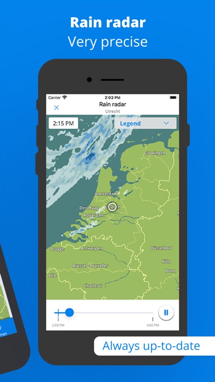 Weeronline: rain & sun radar