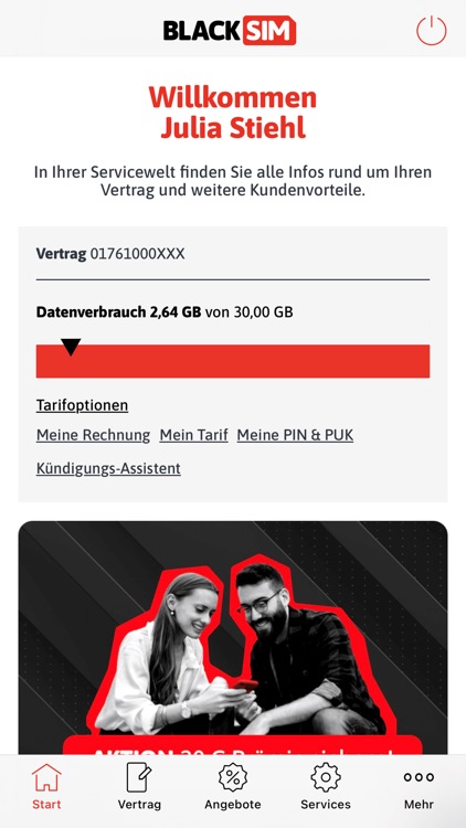BLACKSIM Servicewelt
