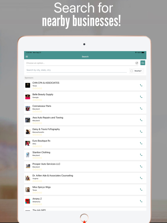 Iwing Marketplace iPad screenshot 1 - Business app