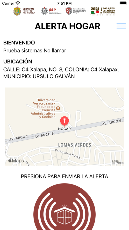 #9. Alerta Hogar Veracruz (iOS) โดย: Centro Estatal de Control, Comando, Comunicaciones y Computo (C4)