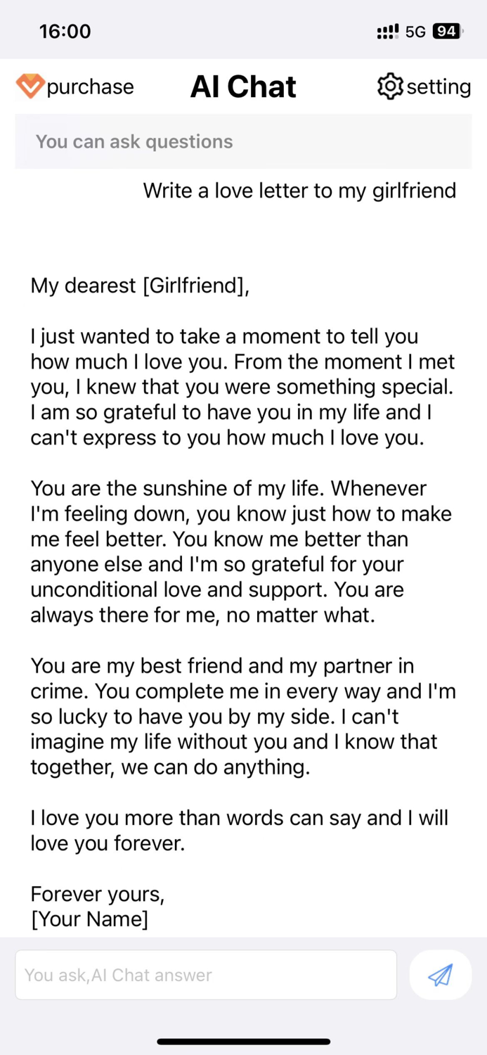 AI Chat Writing Chat