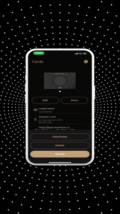 BLACKLINK Cards Screenshot