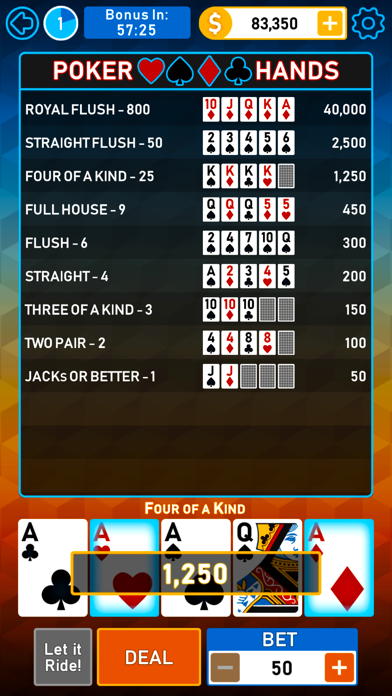 Video Poker Multi Bonus Screenshot