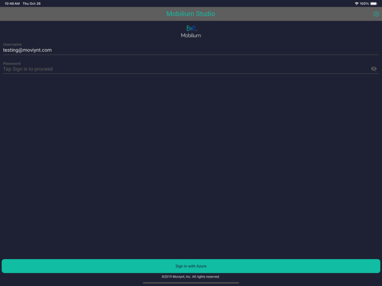 Mobilium Studio app screenshot