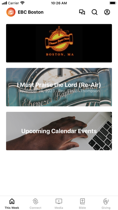 Ebenezer Baptist Church Boston Screenshot