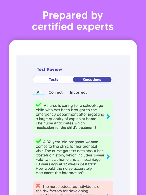 NCLEX RN & PN Exam Prep Test iPad screenshot 6 - Education app