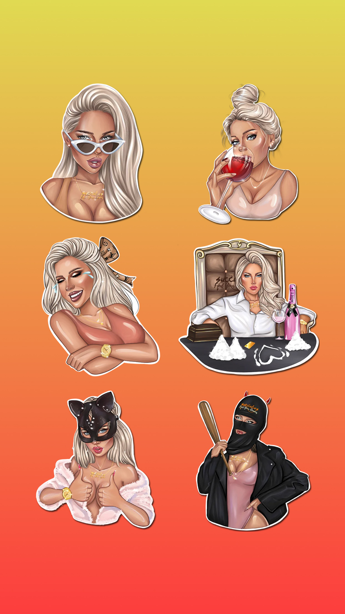 Beautiful blond Stickers