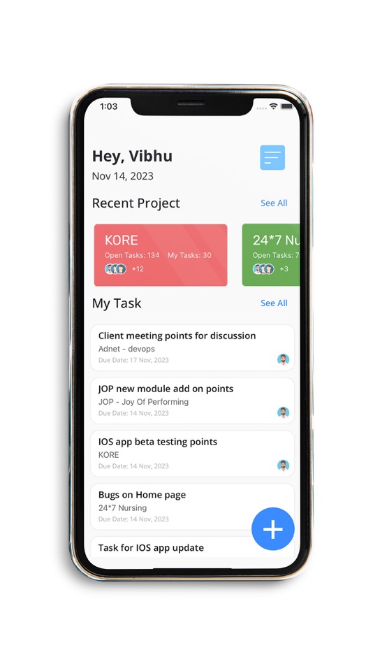 #1. KORE Project Management (iOS) De: Vibhu Satpaul