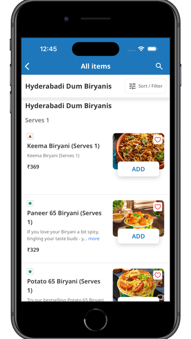 Biryani Blues Order Online Screenshot