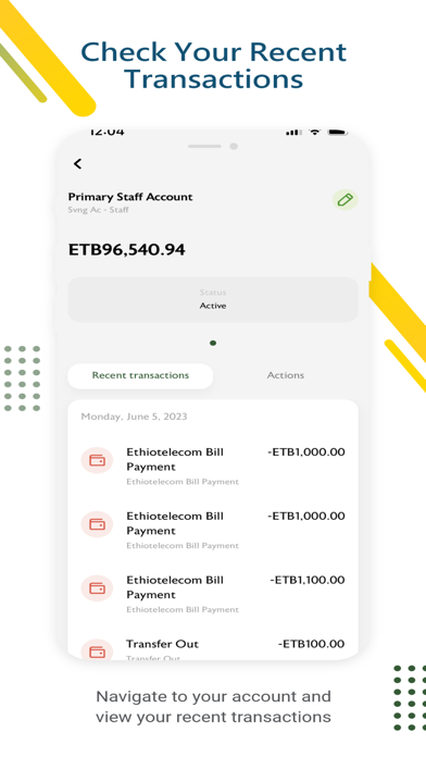 Tsehay Mobile Banking Screenshot