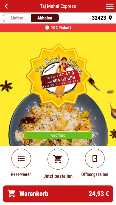 Taj Mahal Express Minden Screenshot