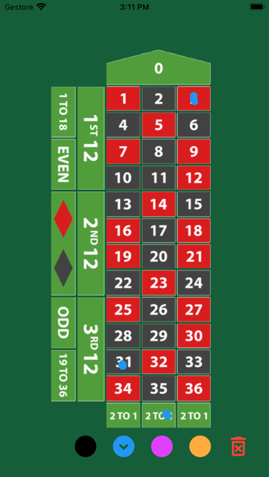 Note Roulette Bets Screenshot