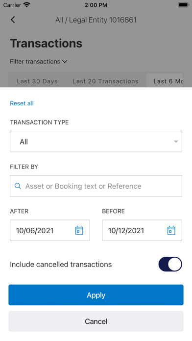 REYL Banking Screenshot