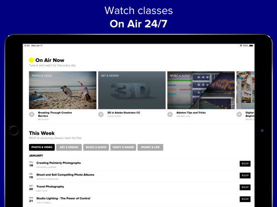CreativeLive: online classes iPad app afbeelding 4