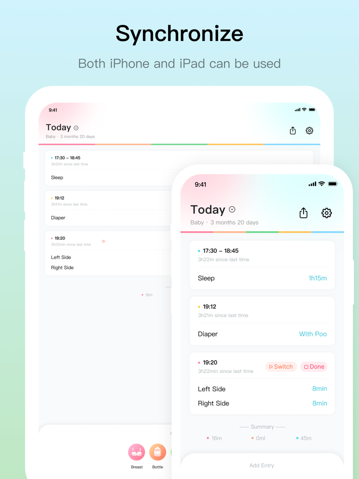 Baby diary - newborn tracker