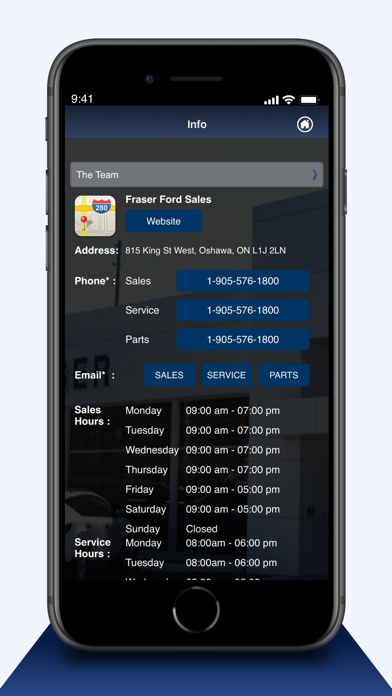 Fraser Ford Sales Screenshot