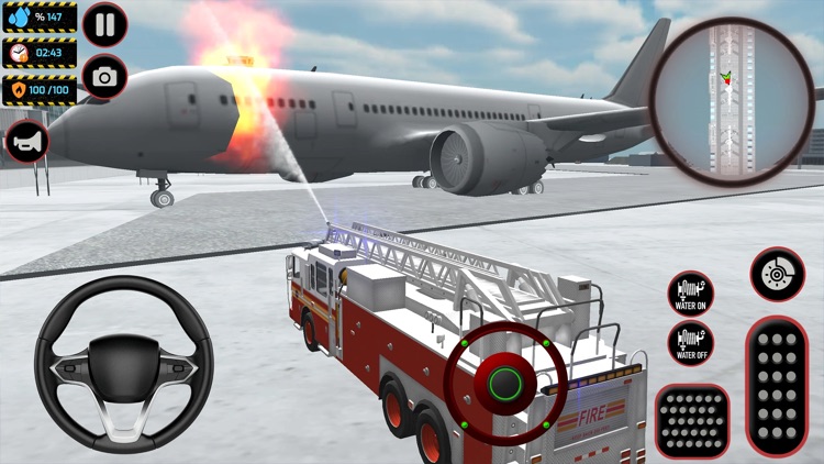 Airport Fire Truck Simulation screenshot-4