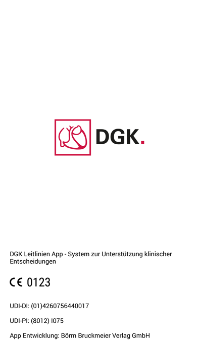 DGK Pocket-Leitlinien Screenshot