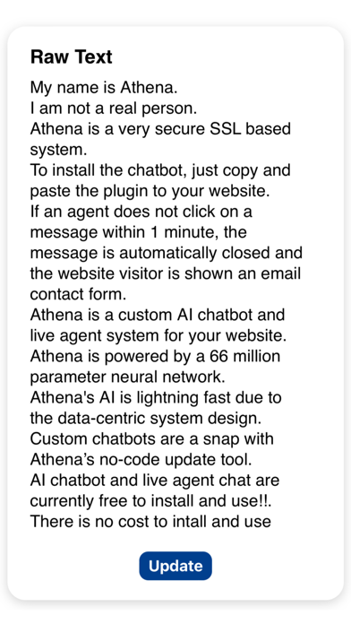 Chatbot Athena Screenshot
