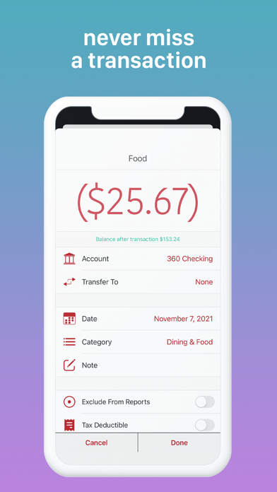 Ledger - Money, Budget Tracker Screenshot